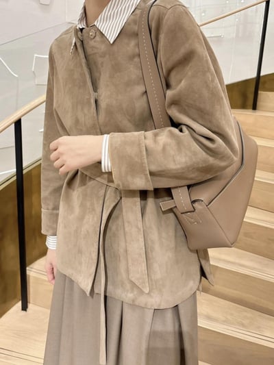 MaxMara麂皮圓領外套3