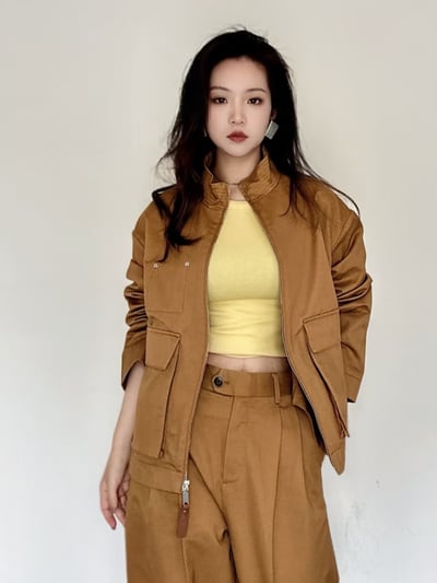 MAX&Co.立領工裝夾克2