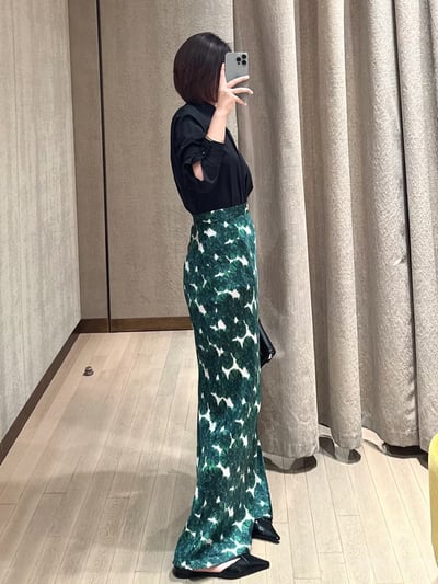 MaxMara真絲印花長裙3