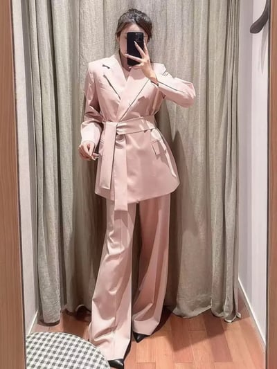 WEEKEND羊毛繫腰西裝外套4