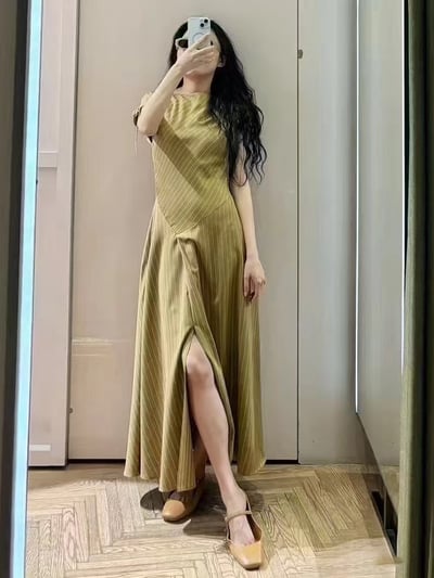 MAX&Co.前開衩不對稱洋裝2