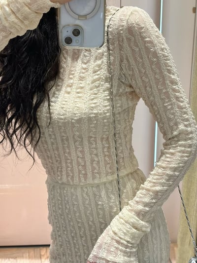 MAX&Co.半透蕾絲針織上衣6