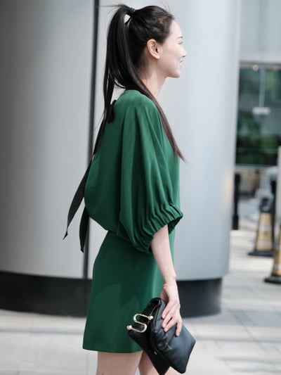 MaxMara翼狀五分袖連身短裙6