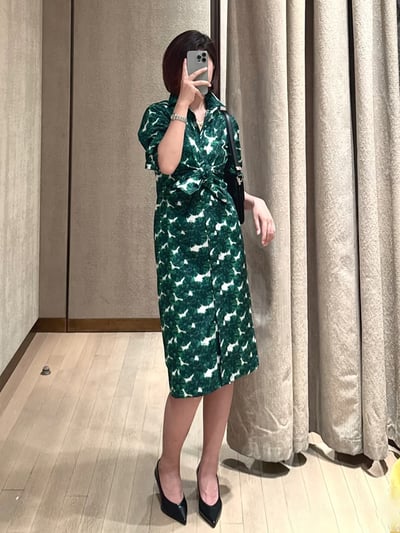 MaxMara印花繫腰襯衫裙3