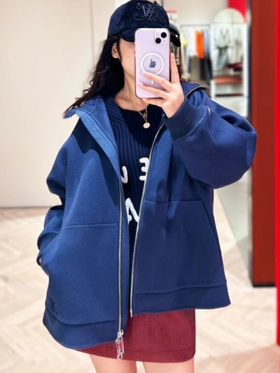 MAX&Co.羊毛羊絨混紡寬鬆連帽外套2