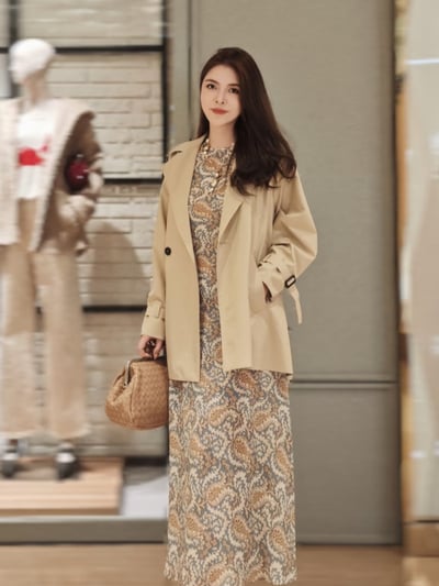 WEEKEND短款防水雙排扣風衣3