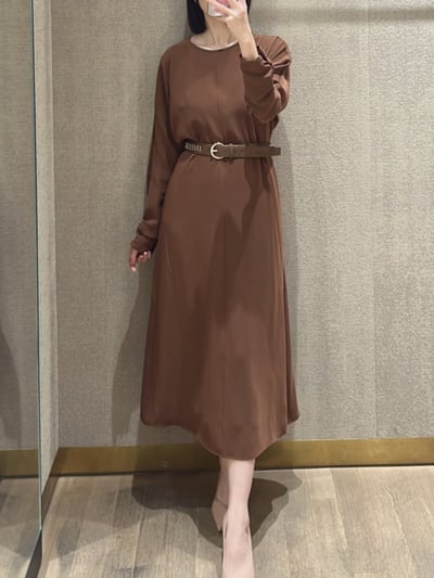 MaxMara Studio縐紗A字cady洋裝2