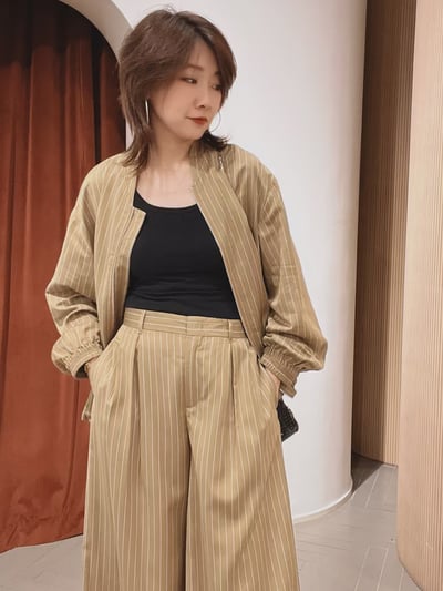 MAX&Co.細條紋薄外套4