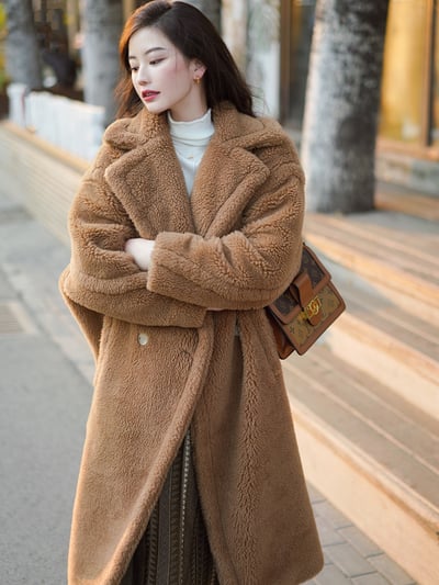 MaxMara經典款駝絨泰迪熊大衣5