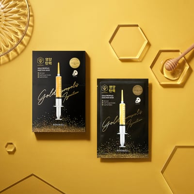 【BANOBAGI】豪華蜂膠黃金針劑面膜 30g*5入/盒1