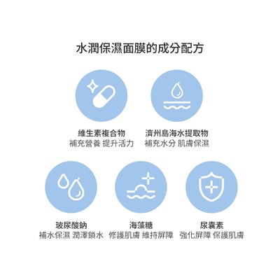 【BANOBAGI】維生素5分鐘面膜 水潤保濕 120g 7片/袋 濟州島海水 柔嫩補水9