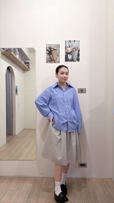 日感七分小格裙4