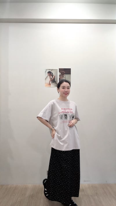 垂墜碎花細肩長洋7