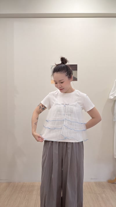 字母彈力短Tee3