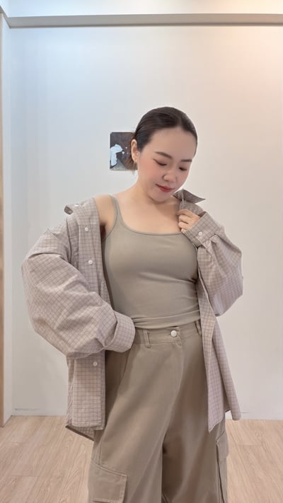 文青小格子襯衫5