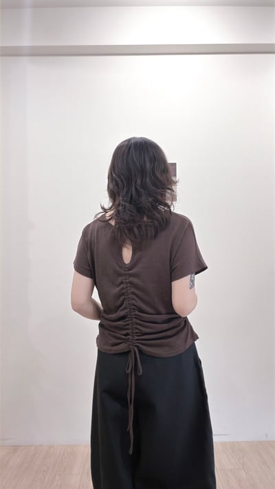 美式字母抽繩棉Tee4