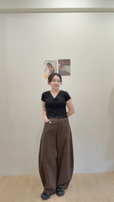 波點彎刀寬褲3