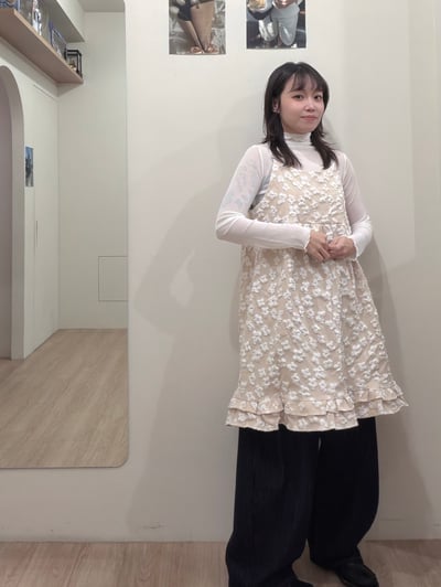 立體小花背心短洋8