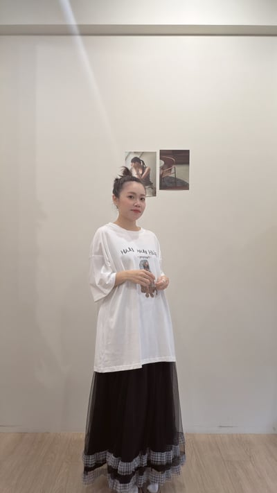 巴拉巴拉頭巾貓寬tee3