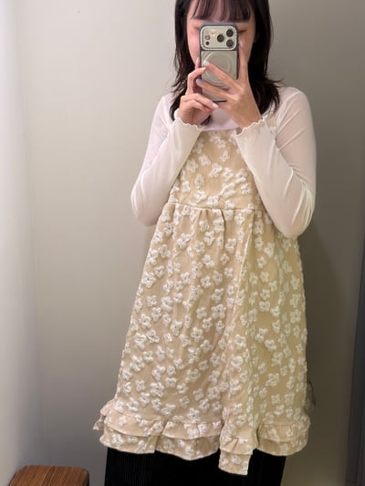 立體小花背心短洋6