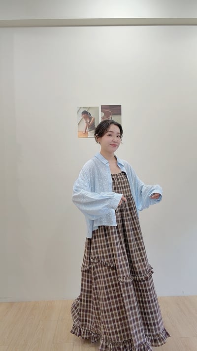 格紋花邊長洋4