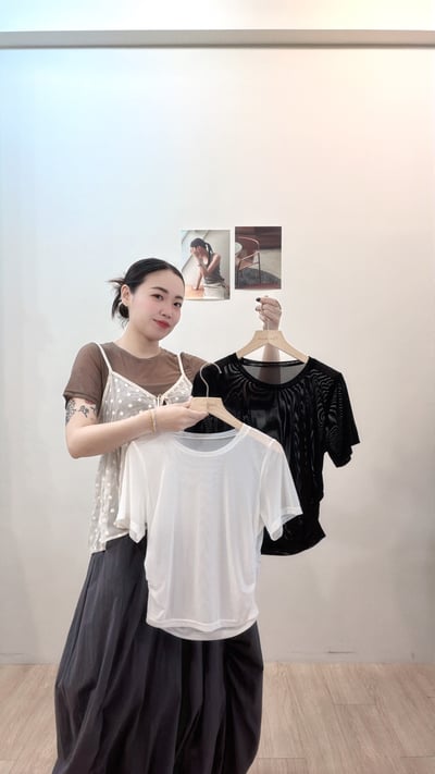抓皺涼感透膚Tee2