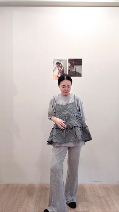 涼感腿長小喇叭褲5