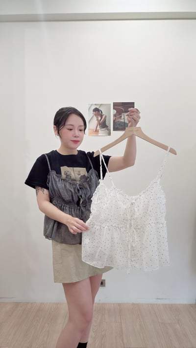波點綁帶衫3
