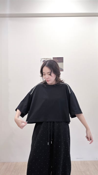 滾邊撞色寬寬Tee2