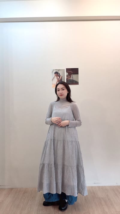 春日格子洋裝5