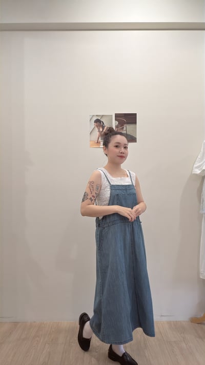 休閒牛仔吊帶洋4