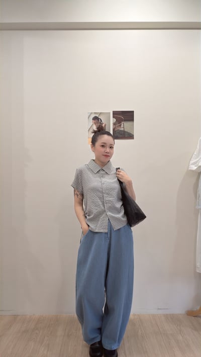 格紋側拉衫5
