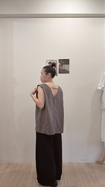 日系棉麻背心8