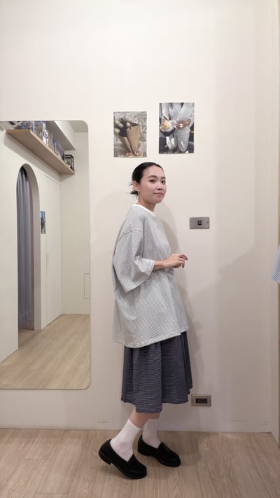 日感七分小格裙7
