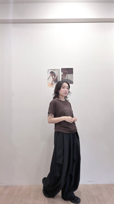美式字母抽繩棉Tee3