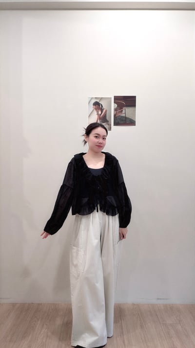 花邊綁帶罩衫6
