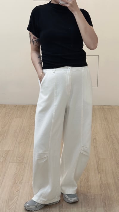 小立領抓皺棉Tee6