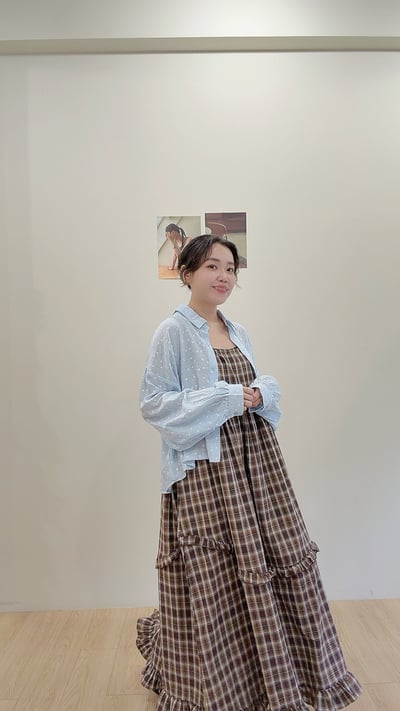 格紋花邊長洋5