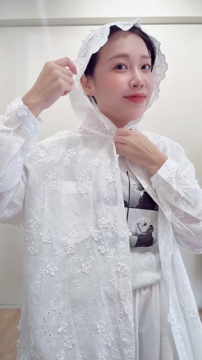 細緻提花連帽衫2