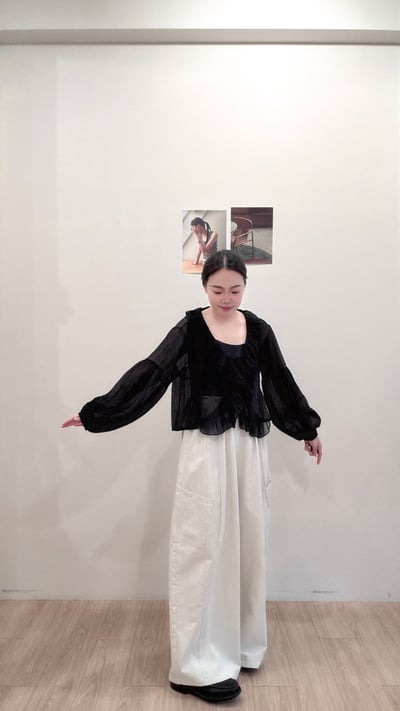 花邊綁帶罩衫7