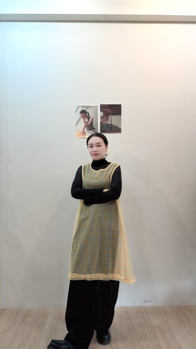 春日格子背心10