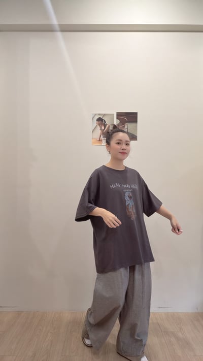 巴拉巴拉頭巾貓寬tee5