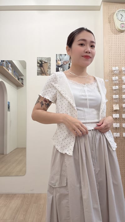 蕾絲點點兩件式3