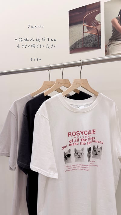 貓咪大頭照tee1
