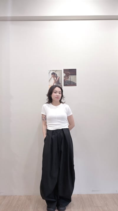 質感壓褶設計西寬褲3