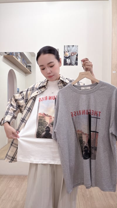 韓國復古圖tee14