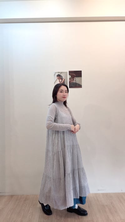 春日格子洋裝6