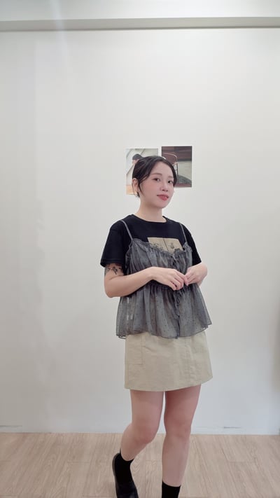 波點綁帶衫5