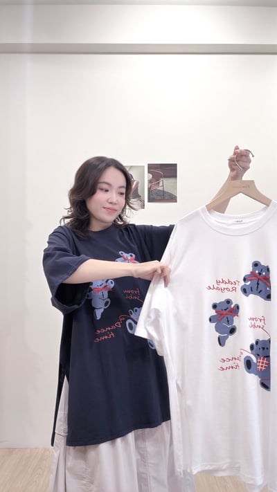 三隻小熊蝴蝶結Tee2