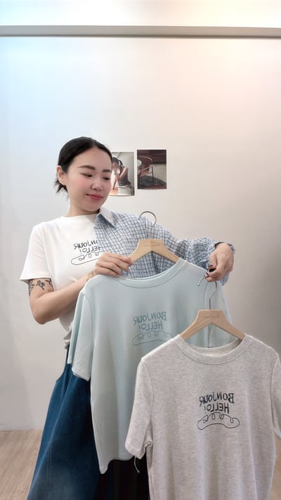 Bonjour 麵包短Tee2